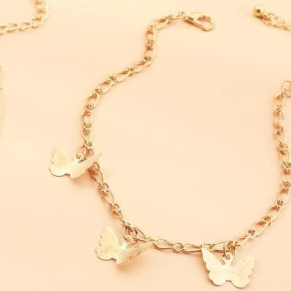 Anklet Ankle Bracelets Gold Anklets Multi-layer Butterfly Charm Anklets … - Picture 8 of 9